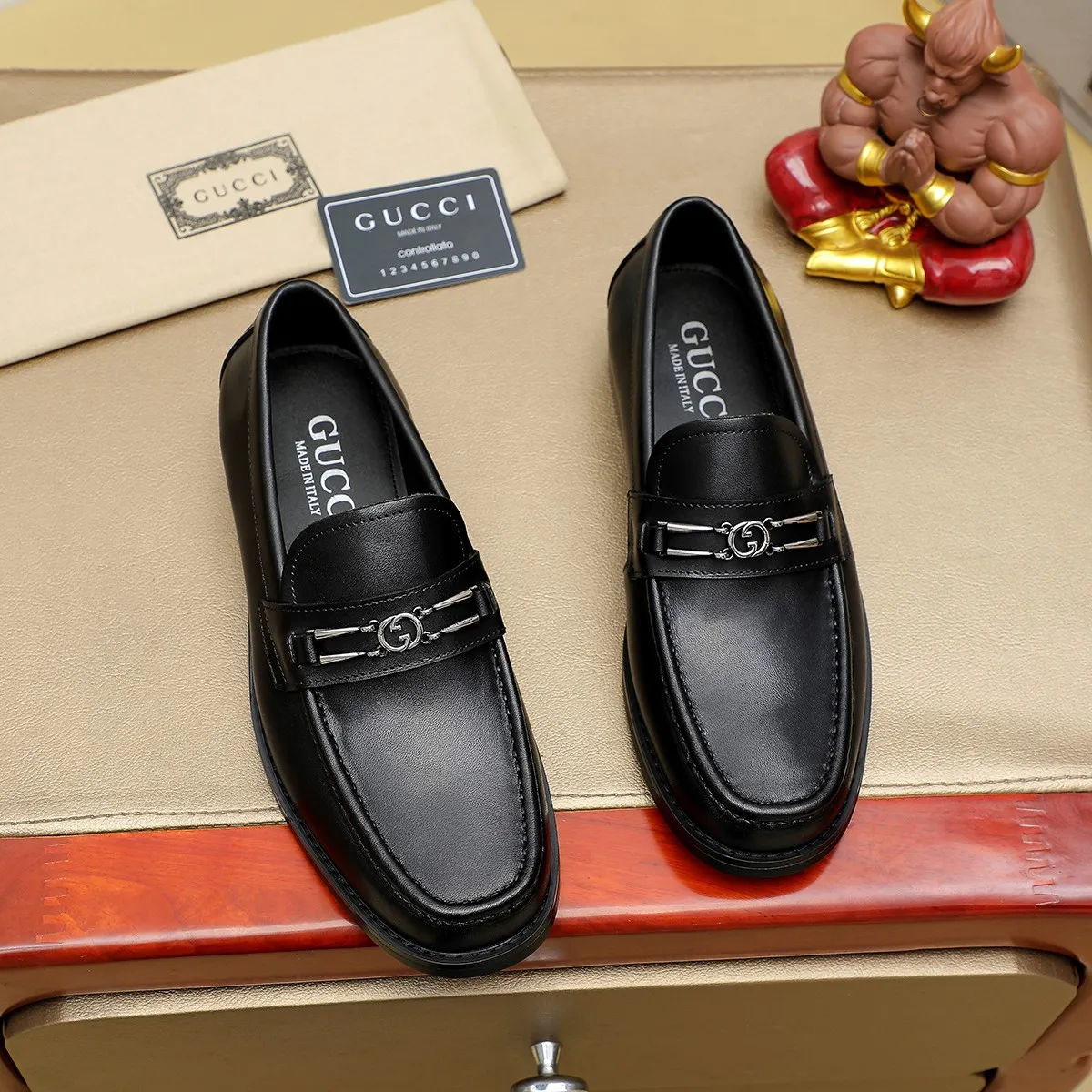 Men's men's shoes💰460💰💰Gucci official website men's business formal leather shoes updated💥Hong Kong counters synchronize new styles💥completely one-to-one replica shipment👍zero gap in counter quality 0⃣️made of imported cowhide on the outside+water-dyed🐂leather lining, color optional! Matching code 38-45